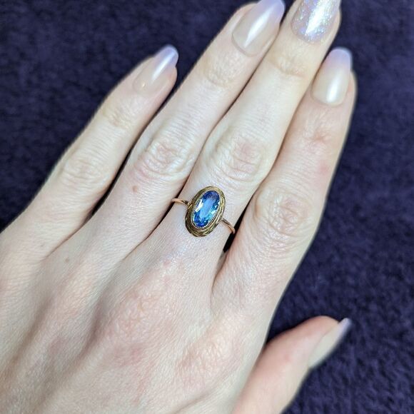 10k solid gold converted stickpin ring - Picture 2 of 3